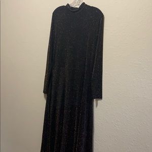 Black and glitter dress